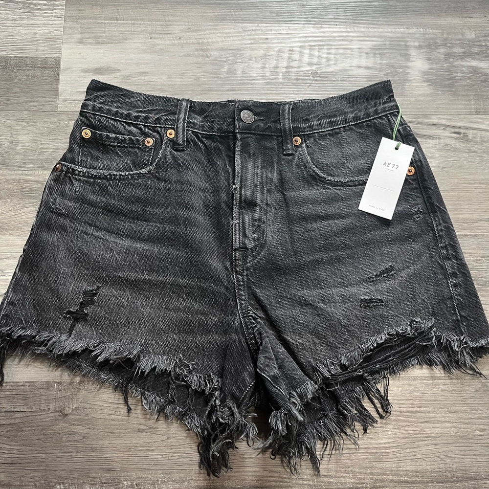 AE77 Premium The High Rise Cut Off Shorts